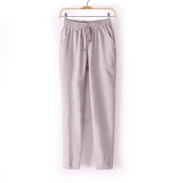 Fashion casual breathable Chiffon haroun pants 7colors Women's summer loose Elastic Waist trousers slacks personality