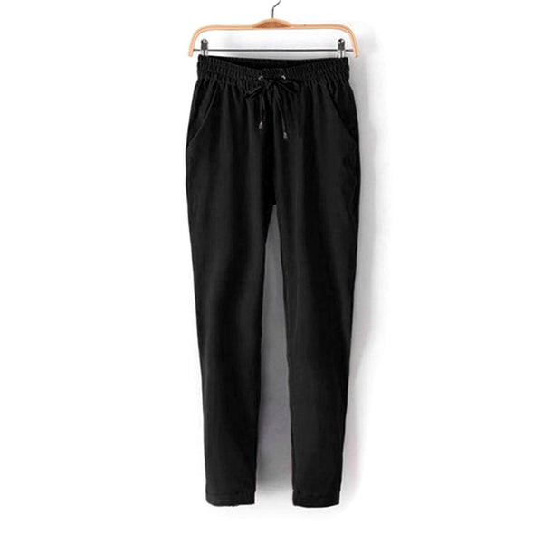 Fashion casual breathable Chiffon haroun pants 7colors Women's summer loose Elastic Waist trousers slacks personality