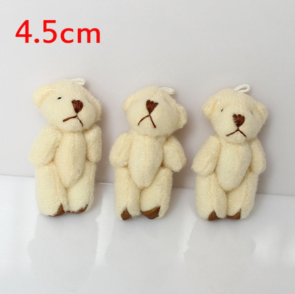 1pack/20pcs Mini Joint Bear Plush toys Wedding gifts Kids Cartoon toys Christmas gifts Couple Gifts Wholesale Hot sales