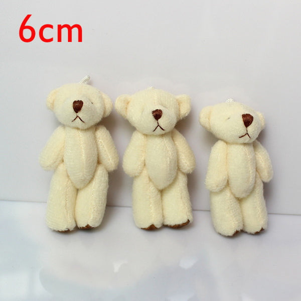 1pack/20pcs Mini Joint Bear Plush toys Wedding gifts Kids Cartoon toys Christmas gifts Couple Gifts Wholesale Hot sales