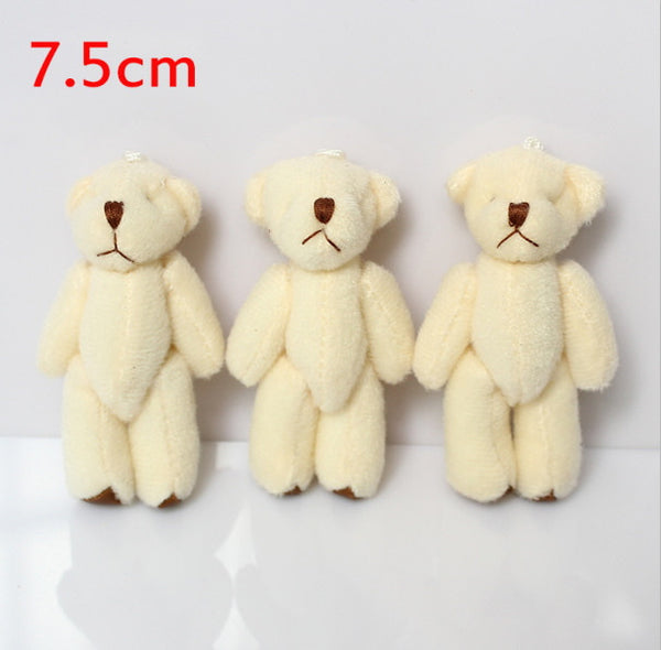 1pack/20pcs Mini Joint Bear Plush toys Wedding gifts Kids Cartoon toys Christmas gifts Couple Gifts Wholesale Hot sales
