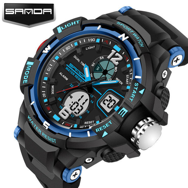 SANDA Sport Watch Men 2017 Clock Male LED Digital Quartz Wrist Watches Men's Top Brand Luxury Digital-watch Relogio Masculino