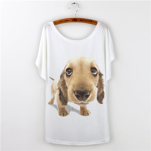 Summer Tops 2017 Funny Pug Print Women T-Shirt Female White Camisetas Tops Loose T Shirt French Bulldog Tee Shirt Femme Tshirt