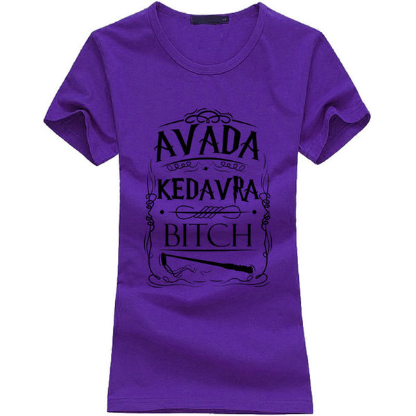 Avada Kedavra Homme letter print women t-shirt fashion harajuku cotton tee shirt femme 2017 summer brand funny punk tops