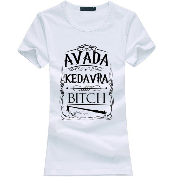 Avada Kedavra Homme letter print women t-shirt fashion harajuku cotton tee shirt femme 2017 summer brand funny punk tops