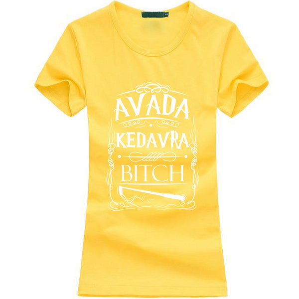 Avada Kedavra Homme letter print women t-shirt fashion harajuku cotton tee shirt femme 2017 summer brand funny punk tops