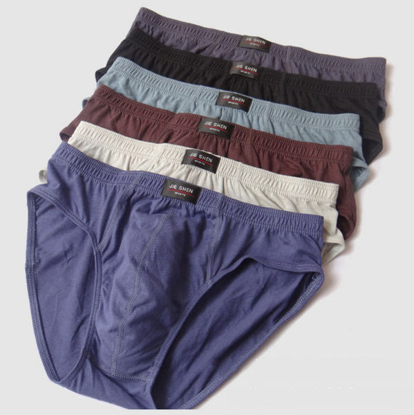 Hot sale all cotton underwear ultra-large size men's briefs male solid color underpants