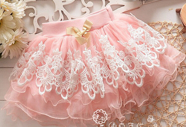 2016 New Toddler Baby Girls Floral Mini Skirt Kid Tutu Party Short Skirt 2-5T