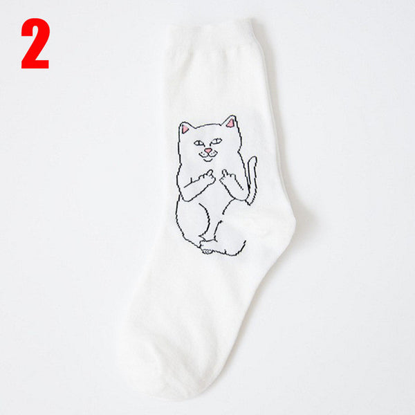 Fashion Unisex Cartoon Cat Art Funny Alien Planet Comfortable Autumn Winter Creative Warm Cotton Halloween Party Socks 2016 New