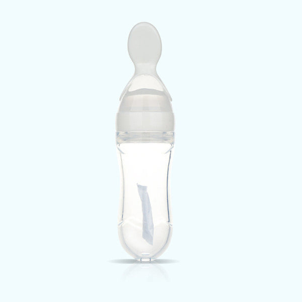 Infant Kids Spoon Baby Feeding Silica Gel Feeding Bottle With Spoon Food Supplement Rice Cereal Bottle Nipple Pacifier