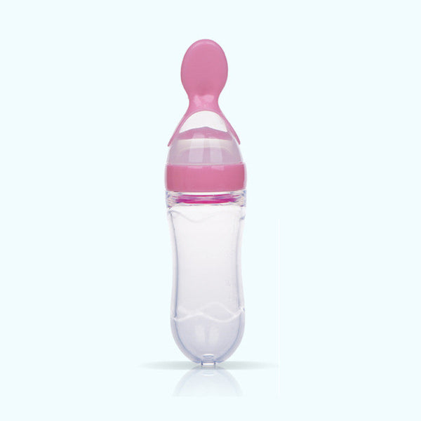 Infant Kids Spoon Baby Feeding Silica Gel Feeding Bottle With Spoon Food Supplement Rice Cereal Bottle Nipple Pacifier