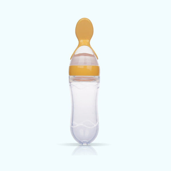 Infant Kids Spoon Baby Feeding Silica Gel Feeding Bottle With Spoon Food Supplement Rice Cereal Bottle Nipple Pacifier