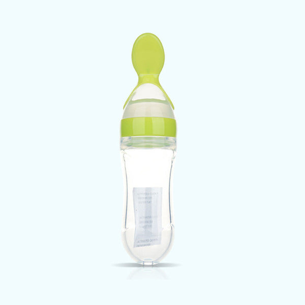 Infant Kids Spoon Baby Feeding Silica Gel Feeding Bottle With Spoon Food Supplement Rice Cereal Bottle Nipple Pacifier