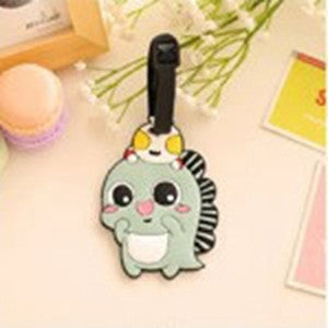 Travel Accessories Luggage Tag Suitcase Cartoon Style Cute Minions Cat Fashion Silicon Portable Travel Label