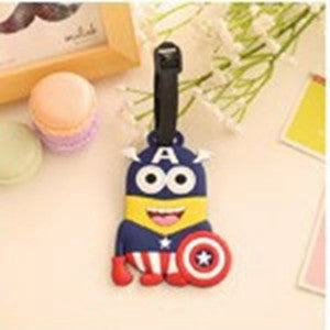 Travel Accessories Luggage Tag Suitcase Cartoon Style Cute Minions Cat Fashion Silicon Portable Travel Label