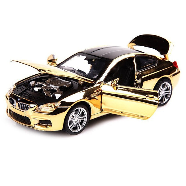 M6 Shining Cover 1:32 Diecast Alloy Metal Car Vehicles Model Christmas Birthday Gift for Children Boy Collection Toy