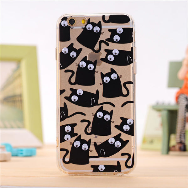 2016 Fashion 3D Eye Phone Capa Para Fundas Cover Case For Apple iPhone 4 4S 5 5S 5SE 6 6S 7 Plus Silicone Soft TPU Sleeve Shell