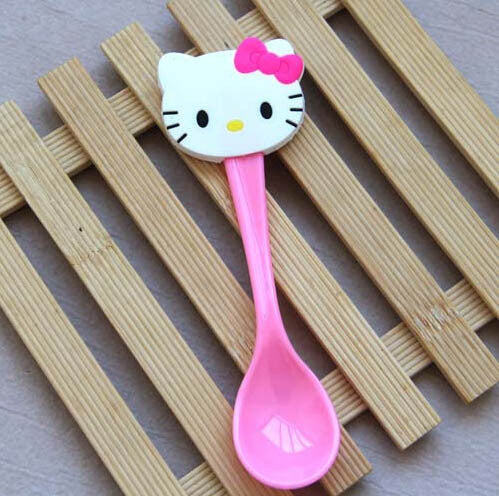 Lovely Cartoon Baby Spoon Kids Tableware Baby Feeding Tools Ice Cream/Coffee Spoon Multicolor 1 Piece