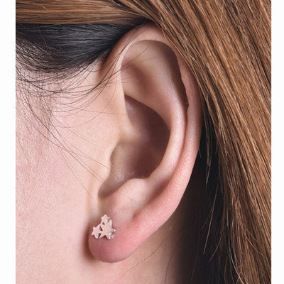 Womens Silver Jewelry Fashion cute Tiny Bird Stud Earrings Gift for Girls Friend Kids Lady
