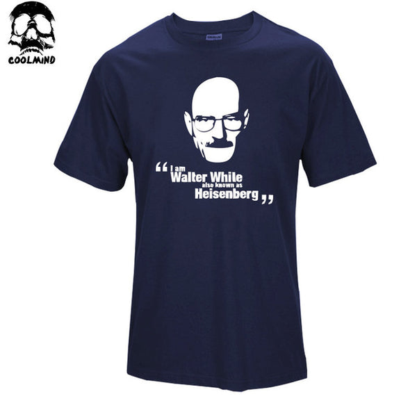 top quality COTTON short sleeve print casual men heisenberg breaking bad print T shirt T01