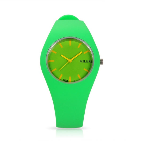 Women Silicone Band Sport Watch Fashion Brand MILER Colorful Quartz Bracelets Watches Relogio Feminino