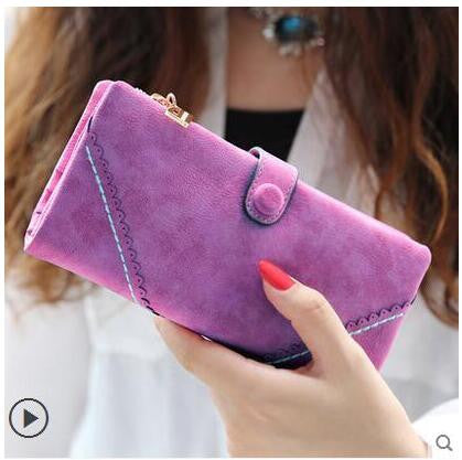 Nubuck Leather Women Wallets Female Fashion Zipper Small Wallet Women Short Coin Purse Holders Retro Wallet and Purses portfolio