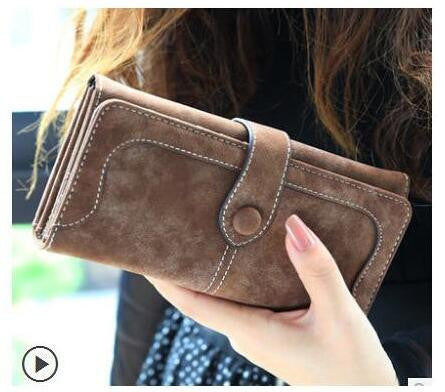 Nubuck Leather Women Wallets Female Fashion Zipper Small Wallet Women Short Coin Purse Holders Retro Wallet and Purses portfolio