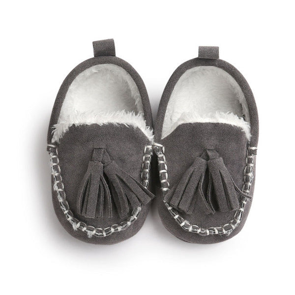 ROMIRUS 2016 Winter Tassel Baby Moccasin Soft Bottom Infant Moccasin-gommino Newborn Babies Shoes PU Leather Prewalkers Boots