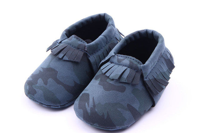 New Solid Camo Leopard Style Infant Toddler Boys Girls Kids First Walkers Shoes Newborn Baby Moccasins Soft Moccs Shoes Zapatos