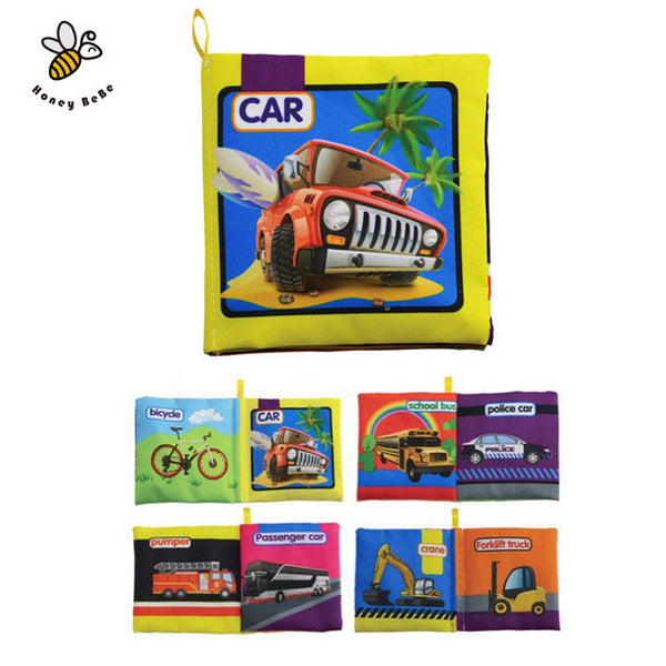 Baby Toys 0-12 Months Intelligence Development Cloth Book Soft Rattles Unfolding Activity Books Cute Animals Kids Toys