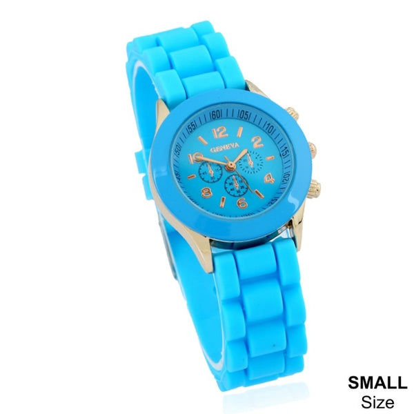 New Mini Geneva Kids Watch Girls Women Golden wristwatch Rubber gold casual dress watch Kids Fashion Children Dropshipping