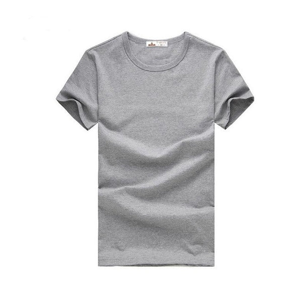 2017 Free Shipping new  Slim dark green blue gray black  white T shirts Slim Fit Short Sleeve men T-shirt  6 size S-XXXL