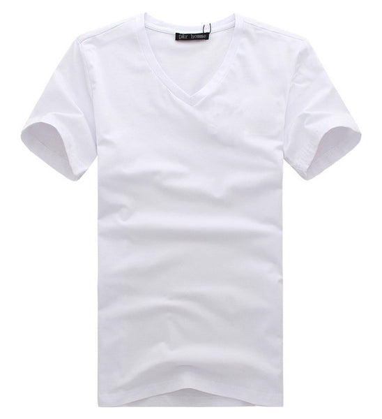 2017 Free Shipping new  Slim dark green blue gray black  white T shirts Slim Fit Short Sleeve men T-shirt  6 size S-XXXL