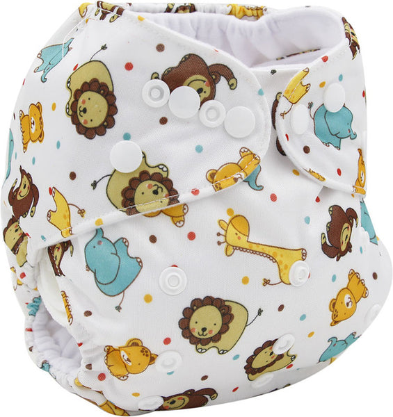 Washable Diapers Couches Lavables  2016 Baby Diaper Cover Wrap Cartoon Print Baby Nappy Changing Reusable Baby Cloth Diapers