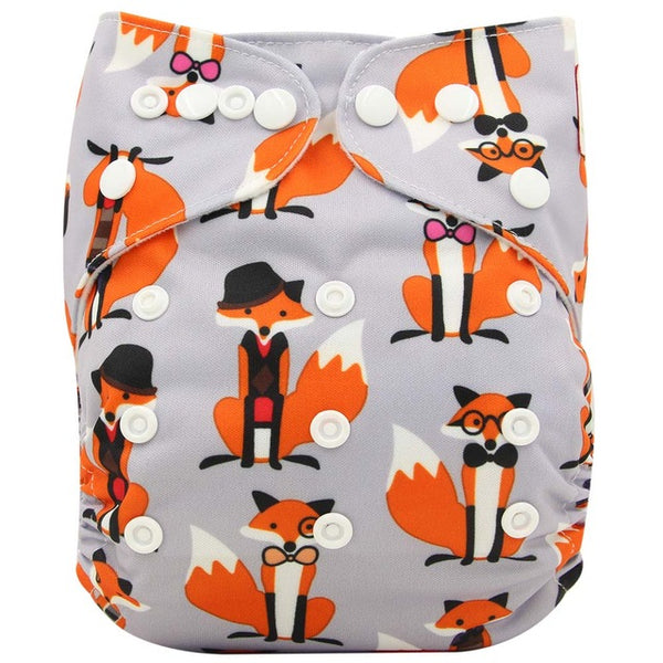 Washable Diapers Couches Lavables  2016 Baby Diaper Cover Wrap Cartoon Print Baby Nappy Changing Reusable Baby Cloth Diapers