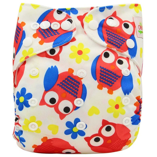 Washable Diapers Couches Lavables  2016 Baby Diaper Cover Wrap Cartoon Print Baby Nappy Changing Reusable Baby Cloth Diapers