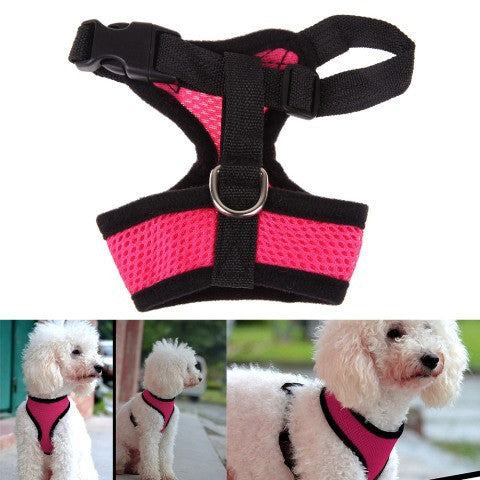 Adjustable Comfort Soft Breathable Dog Harness Pet Vest Rope Dog Chest Strap Leash Set Collar Leads Harness   MTY3