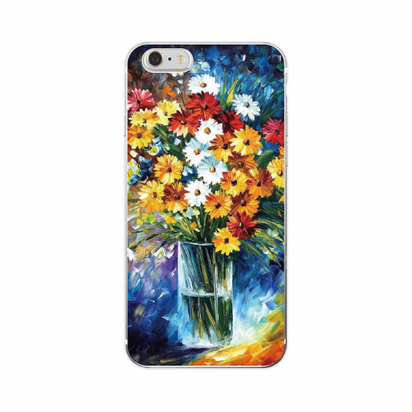 Van Gogh Starry Night  Sunflower Oil Painting Cat Flower Eiffel Soft TPU Phone Case For iPhone 6Plus 6 6S 5 5S SE 5C 4S 7Plus 7