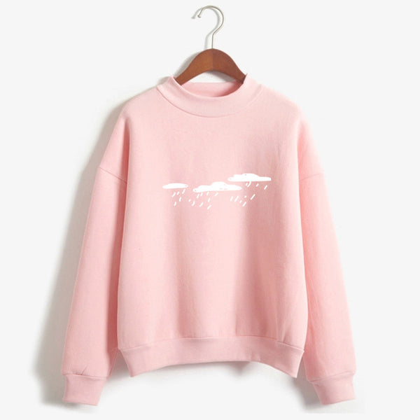 New 2016 Hoody Spring Autumn Long Sleeve Casual Harajuku Pink Sweatshirt Women Cute Printed Hoodies Moletom Feminino Oversize