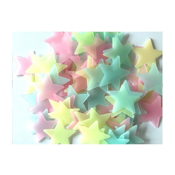 100pcs/pack Home Wall Glow In The Dark Star Stickers Decal Baby Kids Room 2016