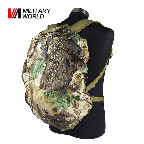 Military World Nylon Rain Bag Waterproof Backpack Bag Dust Rain Cover For Camping Hiking Cycling Luggage Pouch Cover Case Tool