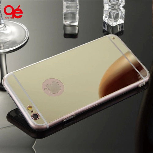 Fashion Luxury Mirror Soft Case For Iphone 6 6S 4.7inch TPU Frame Cover For Iphone 6 6S Plus  Ultra Slim Clear Phone Case 5 5SE