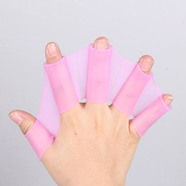 High Quality Silicone Hand Swimming Fins Flippers Swim Palm Finger Webbed Gloves Paddle S M L