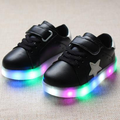 Girls shoes kids fashion leisure comfortable autumn bright basket Led boys 7 colour glowing sneakers children shoes with light 5