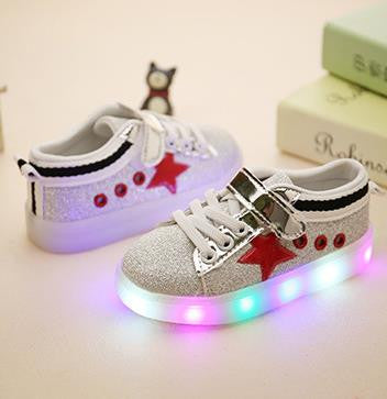 Girls shoes kids fashion leisure comfortable autumn bright basket Led boys 7 colour glowing sneakers children shoes with light 5