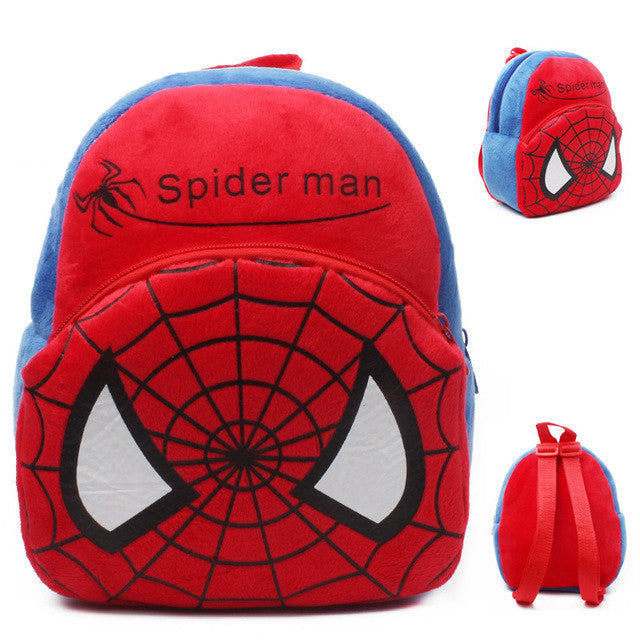 2016 Cartoon Kids Plush Backpacks Spiderman Mini schoolbag Hello Kitty Plush Backpack Children School Bags Girls Boys Backpack