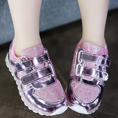 Children's Casual Shoes size 21-30 New Baby Girls boy LED Light Shoes Toddler Anti-Slip Sports Boots Kids Sneakers Flats 198