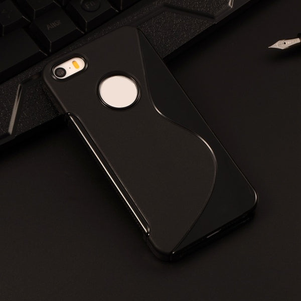 For iPhone 4 4s Case Coque S LINE Anti Skid Soft Silicone Gel TPU Slim Back Cover For Apple iPhone4 iphone4S Matte Protect Cases