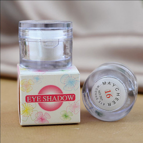 New Brand 2 in 1 Eye Make Up Face Brighten Highlighter Shining Shimmer Powder Pigment White Color Single Eyeshadow Palette