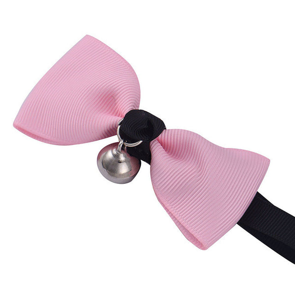 Adjustable Dog Cat Pet Bow Tie With Bell Puppy Kitten Necktie Collar Pet Supplies Dog Cat Collar Small Products for Dogs Collars